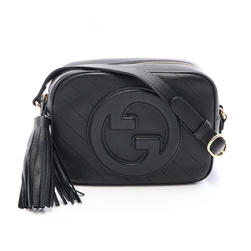 Gucci Blondie Leather Shoulder Bag Black